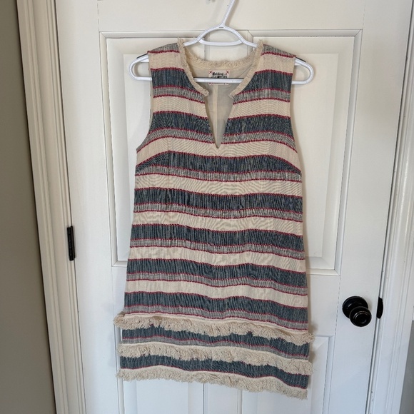 Anthropologie Holding Horses Striped Fringe Shift Dress 45077 - Picture 2 of 11